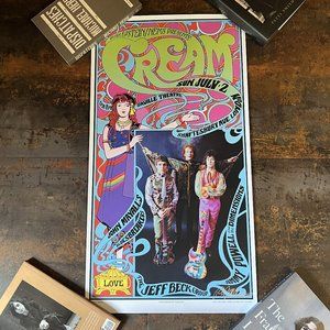 MINT Cream, John Mayall, Jeff Beck Saville Theatre London Signed Masse 24.5x13